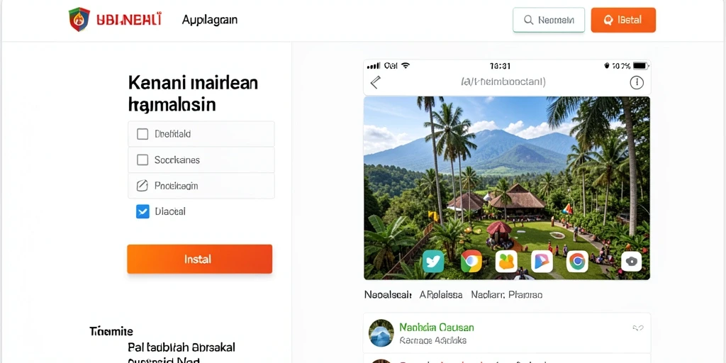 Tampilan awal yang menarik dan intuitif.