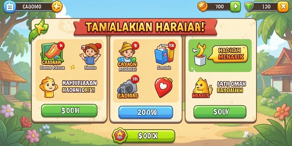 Tampilan awal yang menarik dengan antarmuka pengguna yang ramah.